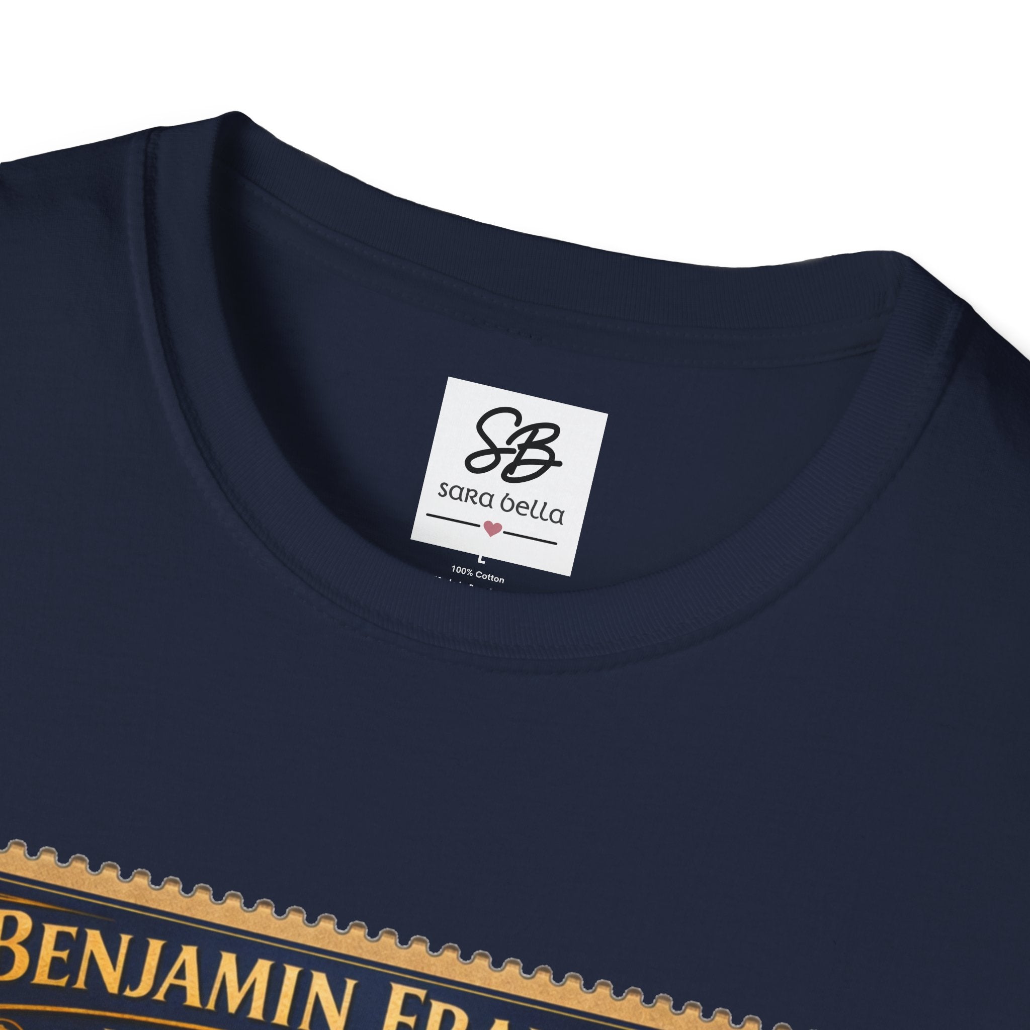 Benjamin Franklin "Founding Father Tribute' Vintage Stamp T Shirt