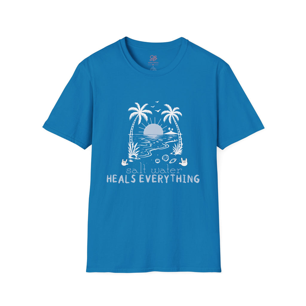 'Salt Water Heals Everything" of  white design -  T-Shirt