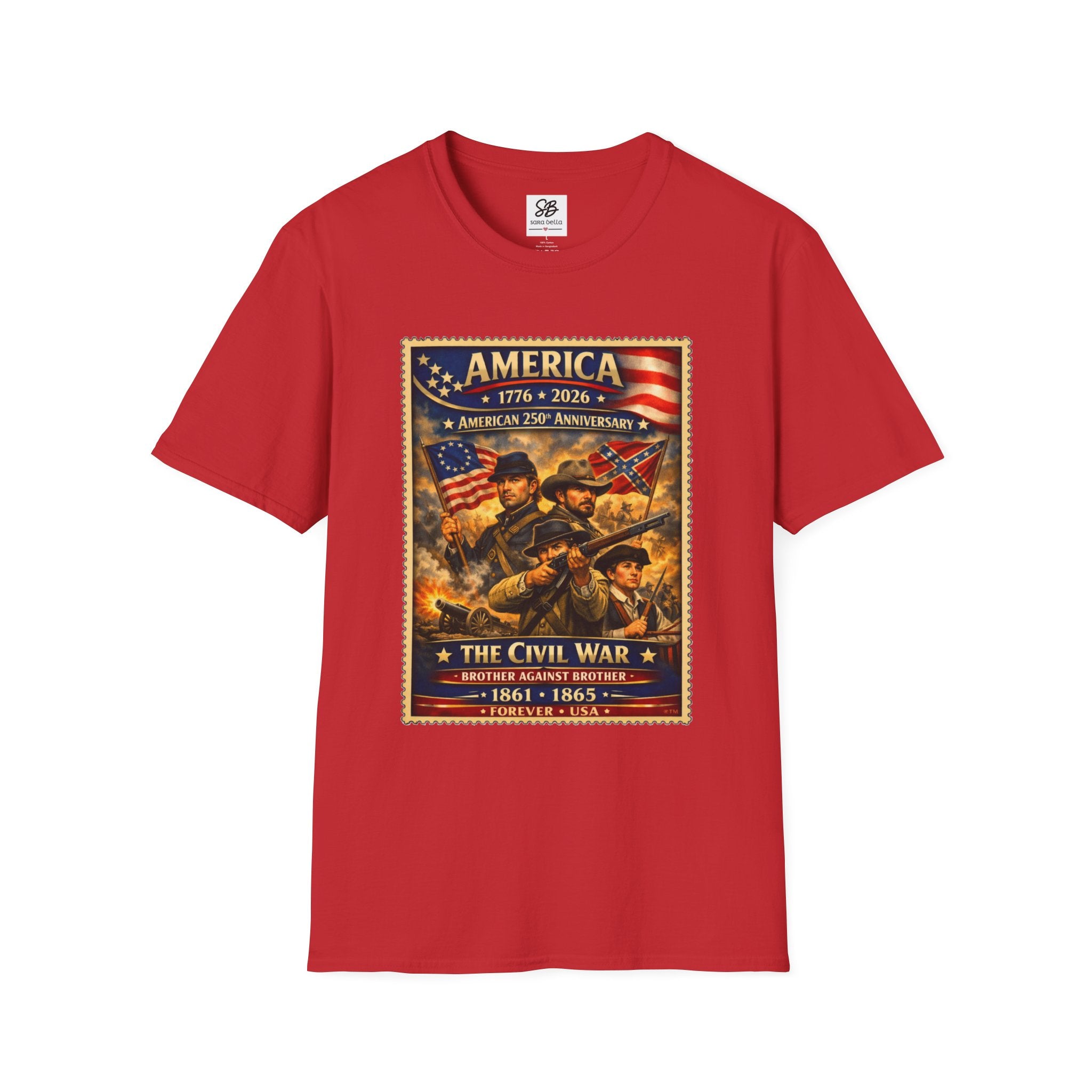 Civil War America Vintage Stamp T-Shirt
