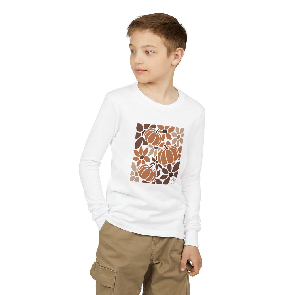 Leaves and Pumpkins Hobo - Kid Long Sleeve Shirt