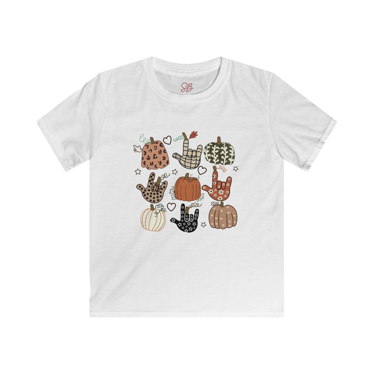 ASL Pumpkins Tic-Tac-Toe - Kid T-Shirt