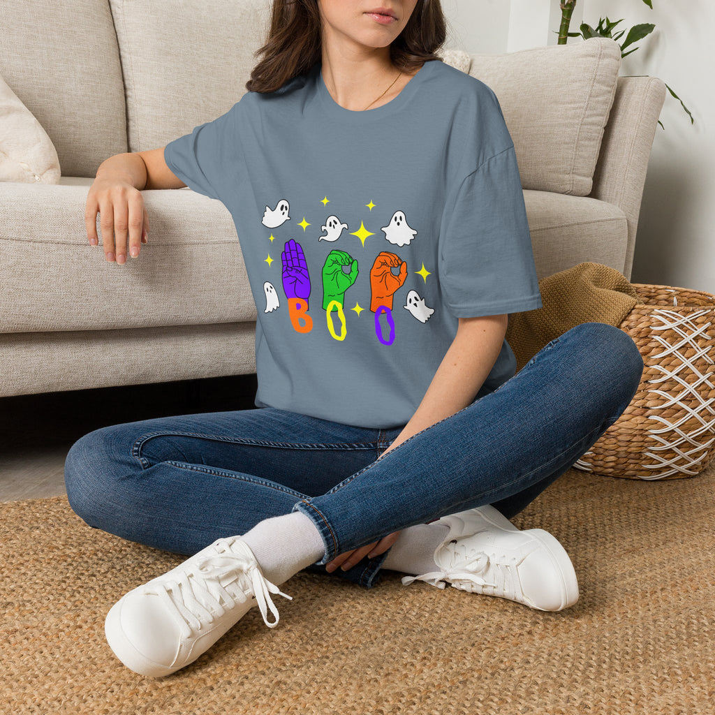 Ghosts "BOO" in ASL - T-Shirt