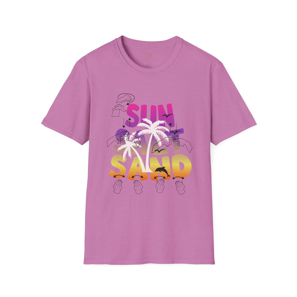Sun, Salt & Sand in  American Sign Language - T-Shirt