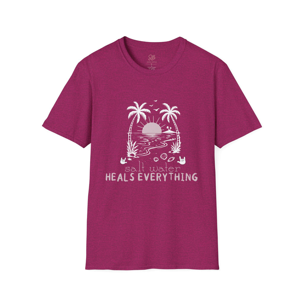 'Salt Water Heals Everything" of  white design -  T-Shirt