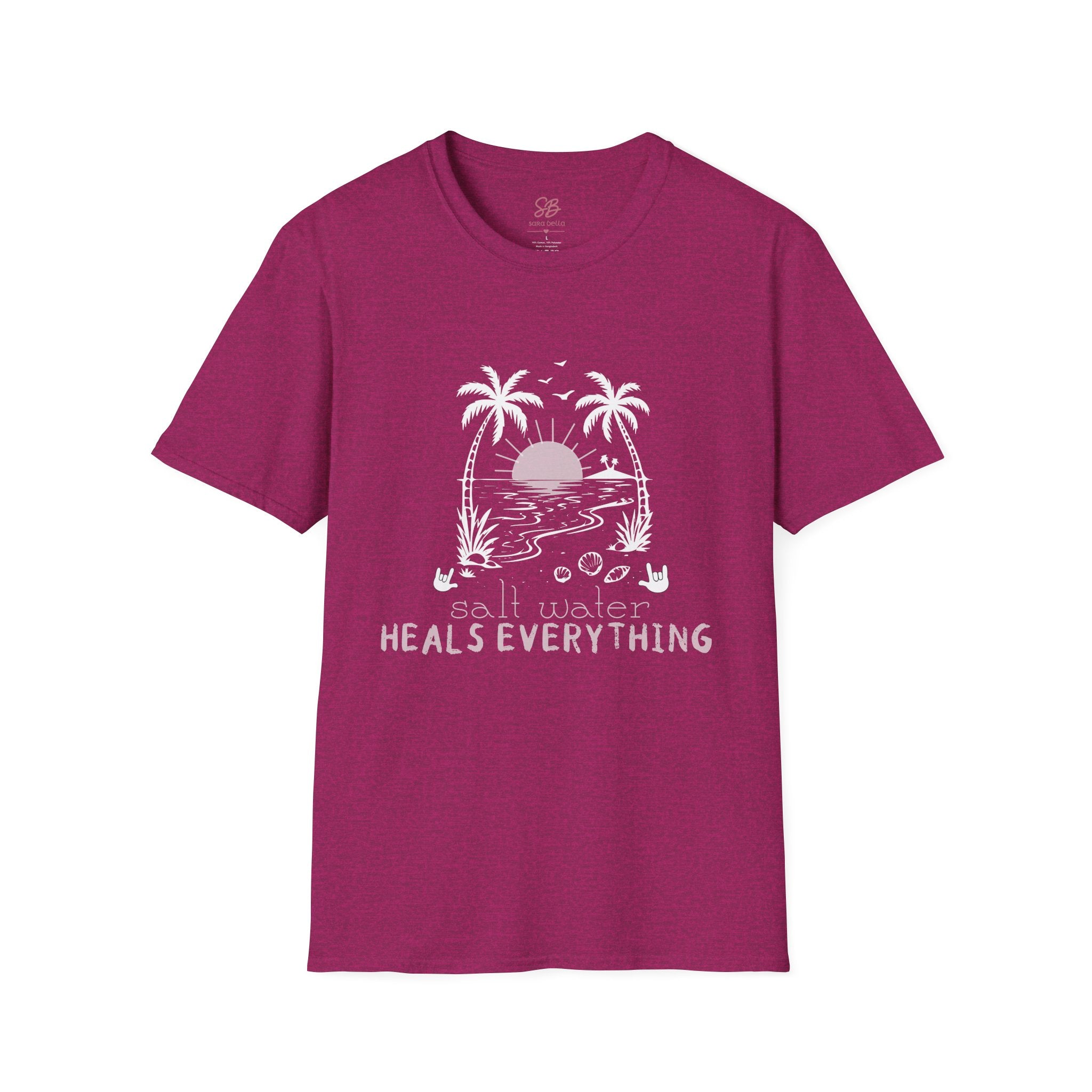 'Salt Water Heals Everything" of  white design -  T-Shirt