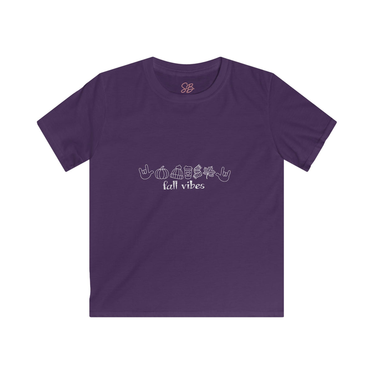 Fall Vibes with I Love You American Sign Language, ASL - Kid T-Shirt