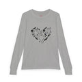 Ghosts with "I love you" in ASL  floating of hearts, skulls, bats - Kid Long Sleeve  Shirt