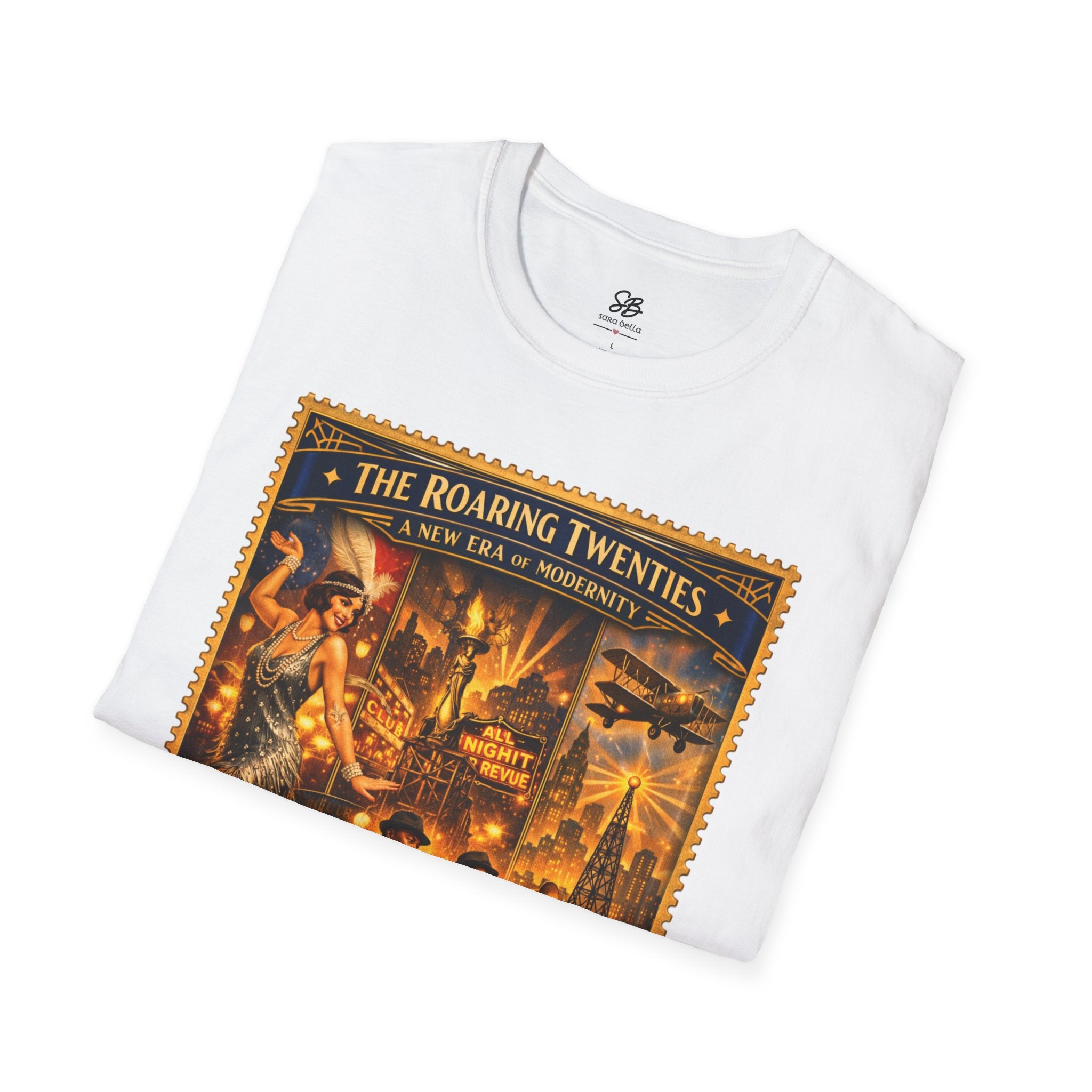 Roaring Twenties Vintage Stamp T-Shirt