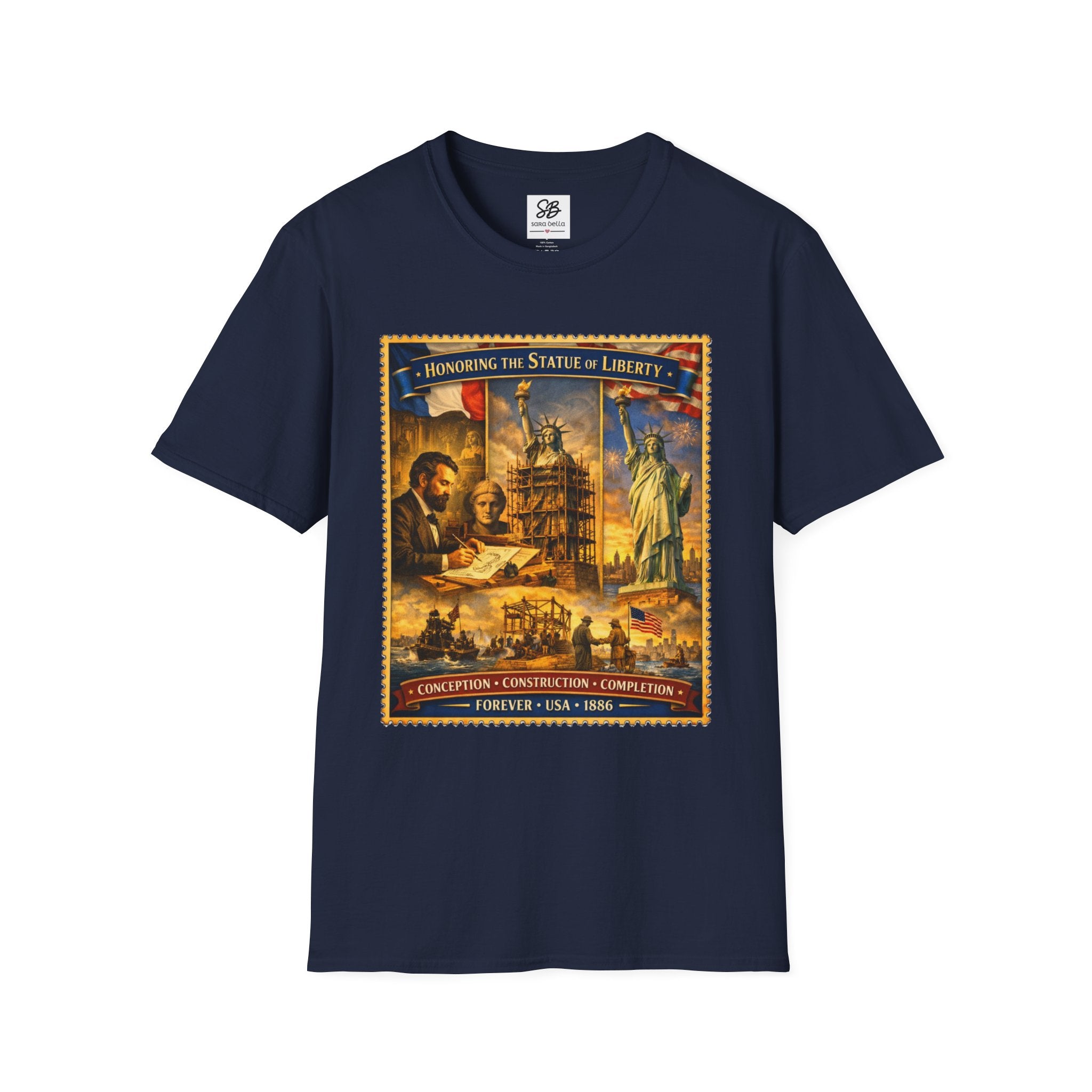 Statue of Liberty Tribute Vintage Stamp T-Shirt