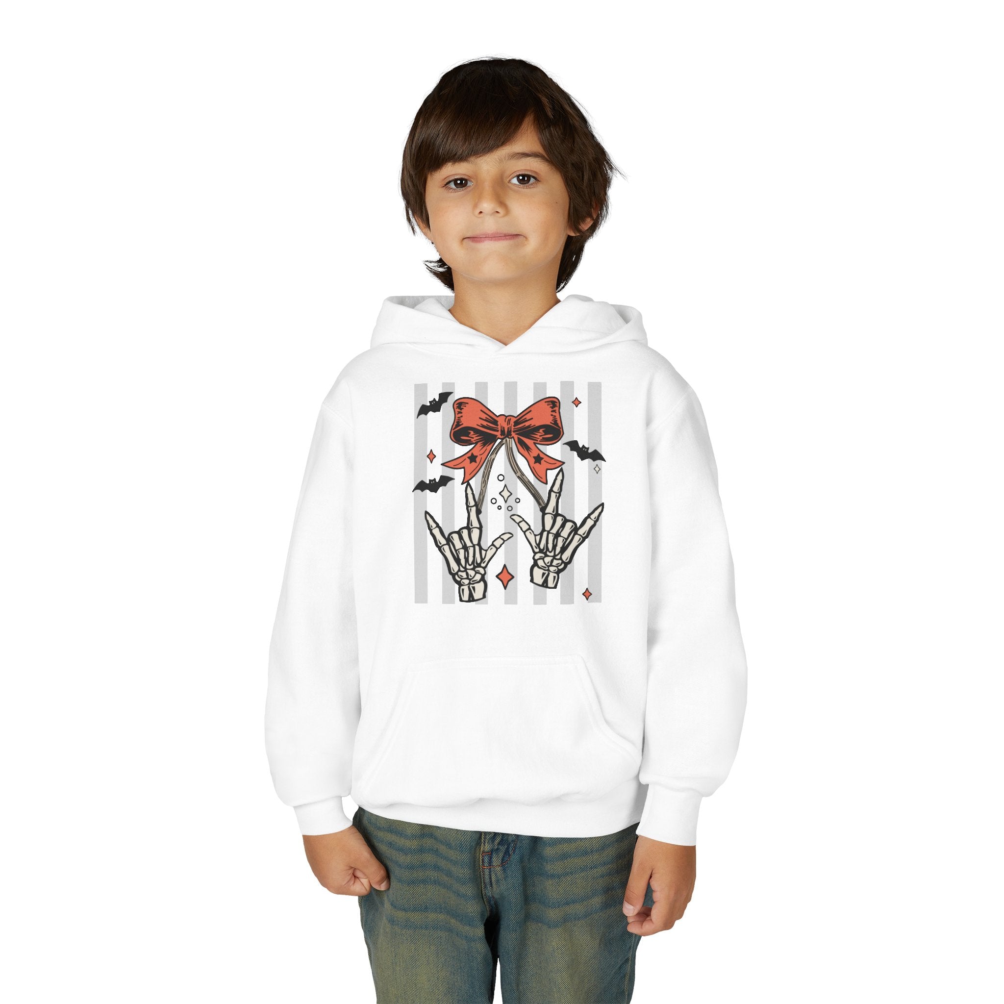 Spooky Skeleton Hands "I Love You" ASL - Kid Hoodie