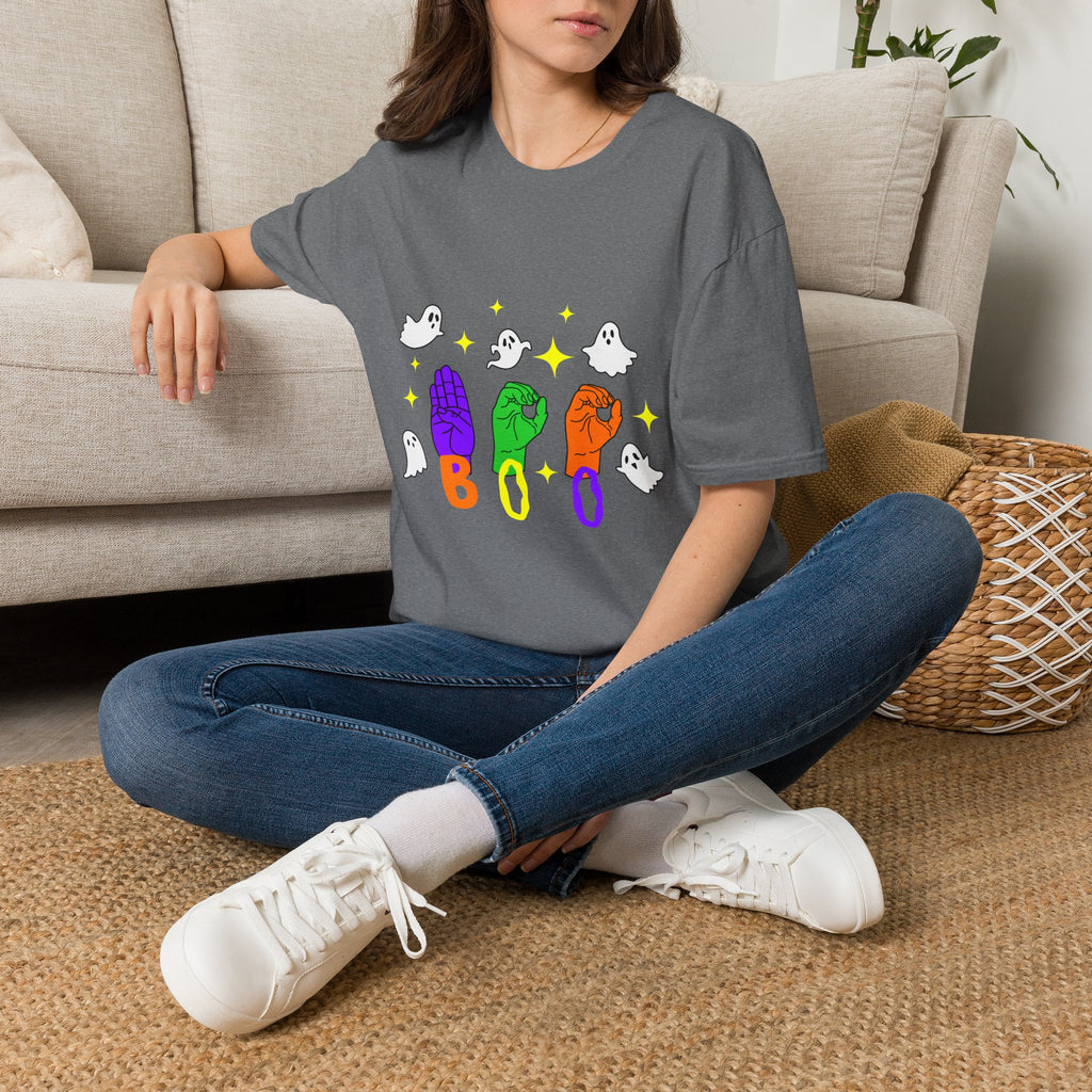 Ghosts "BOO" in ASL - T-Shirt
