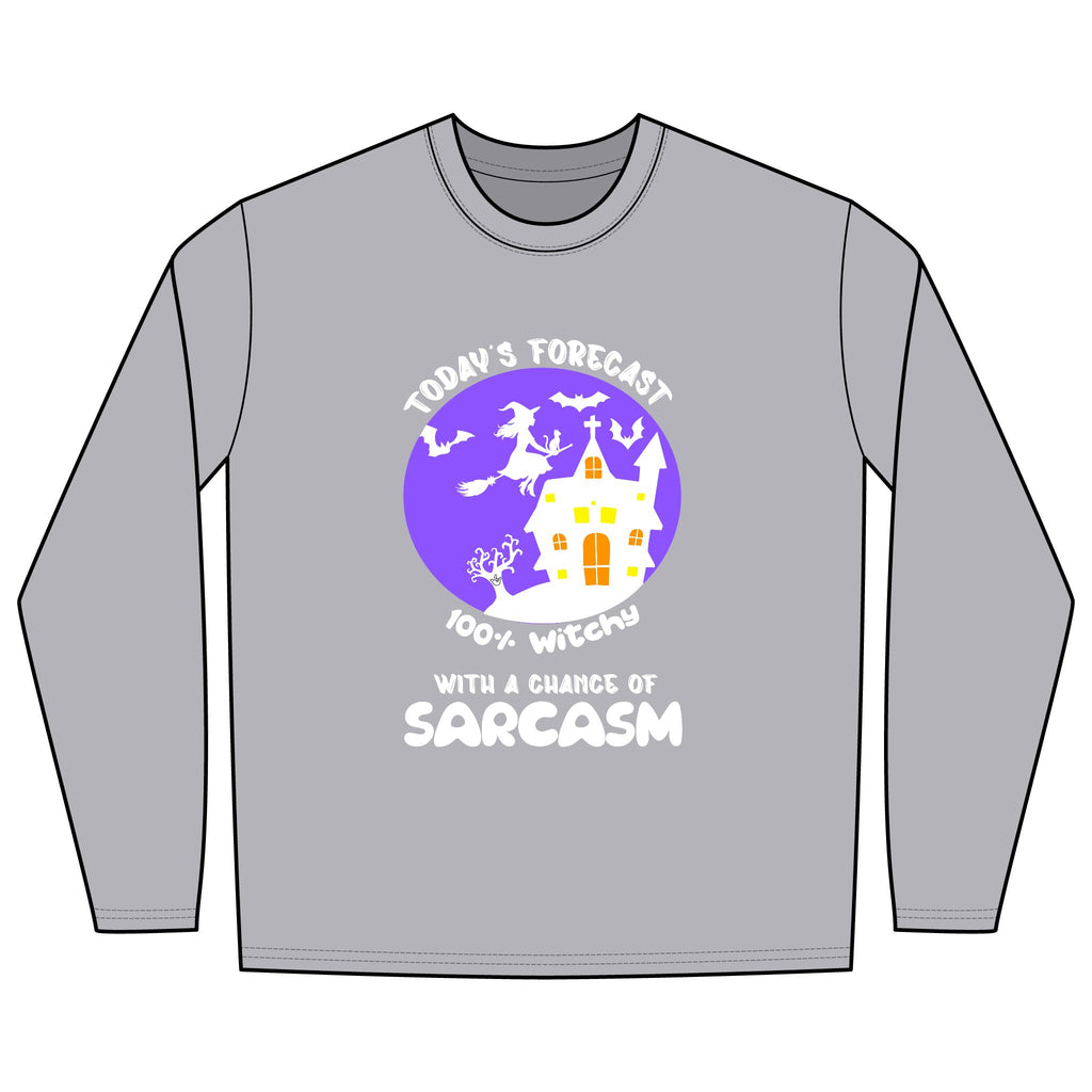 Today's Forecast: 100% Witches - Long Sleeve  Shirt