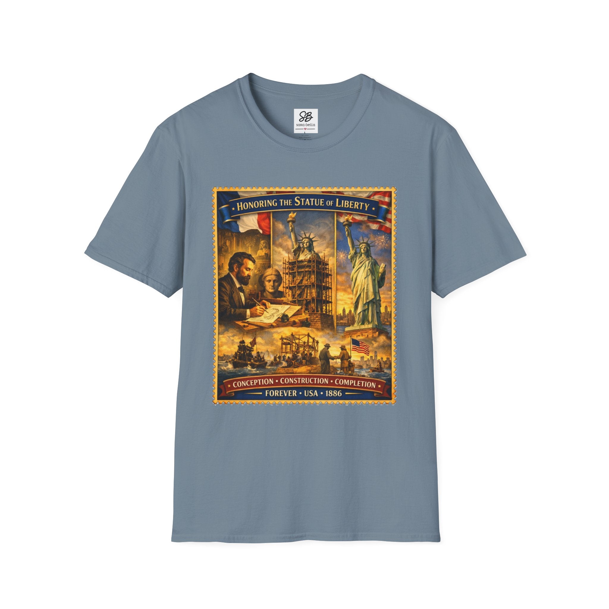 Statue of Liberty Tribute Vintage Stamp T-Shirt