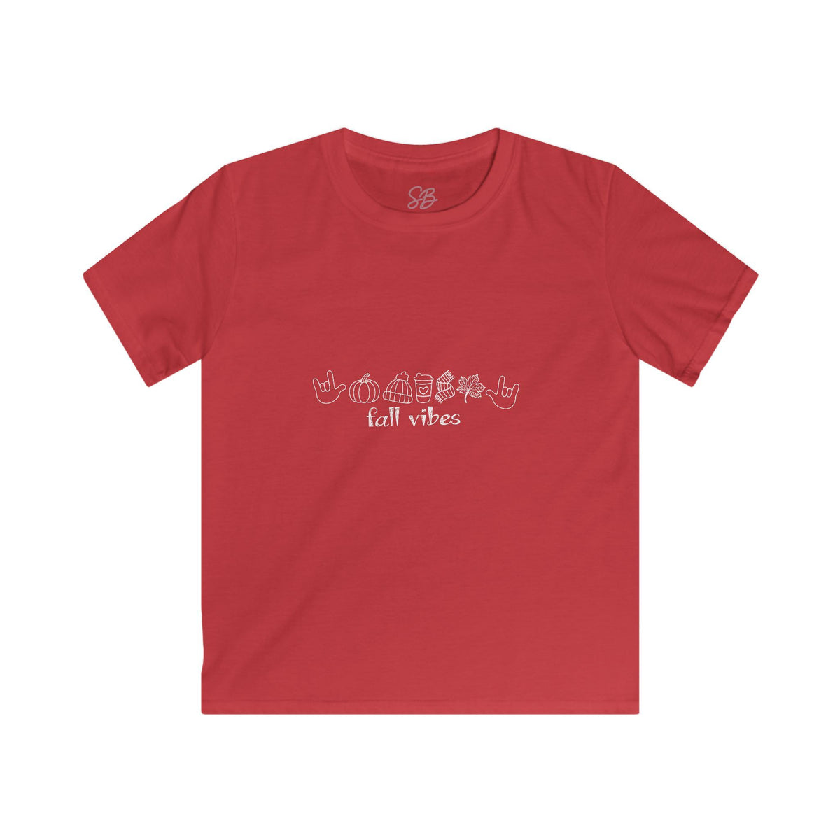 Fall Vibes with I Love You American Sign Language, ASL - Kid T-Shirt
