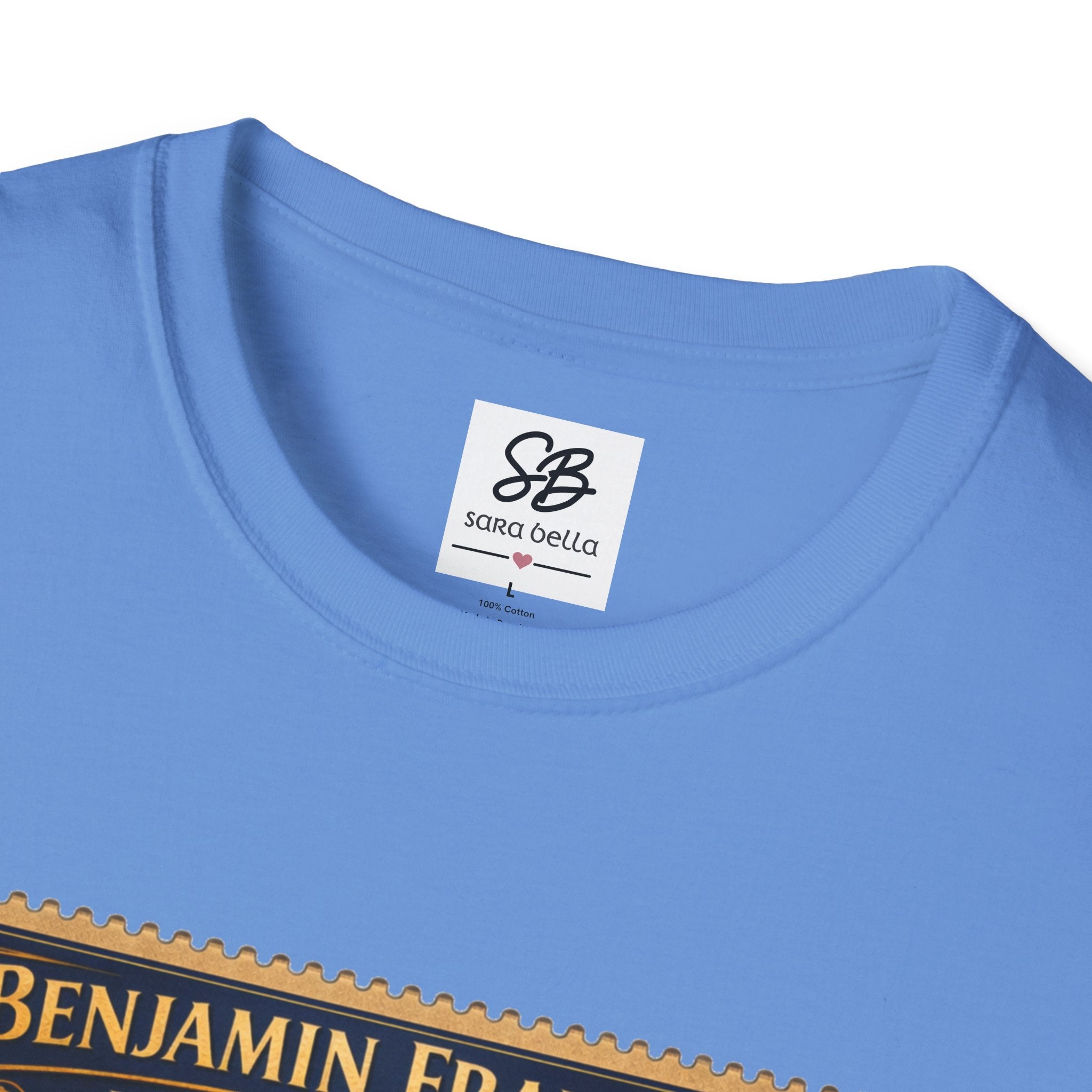 Benjamin Franklin "Founding Father Tribute' Vintage Stamp T Shirt