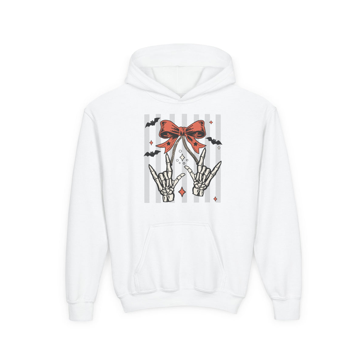 Spooky Skeleton Hands "I Love You" ASL - Kid Hoodie