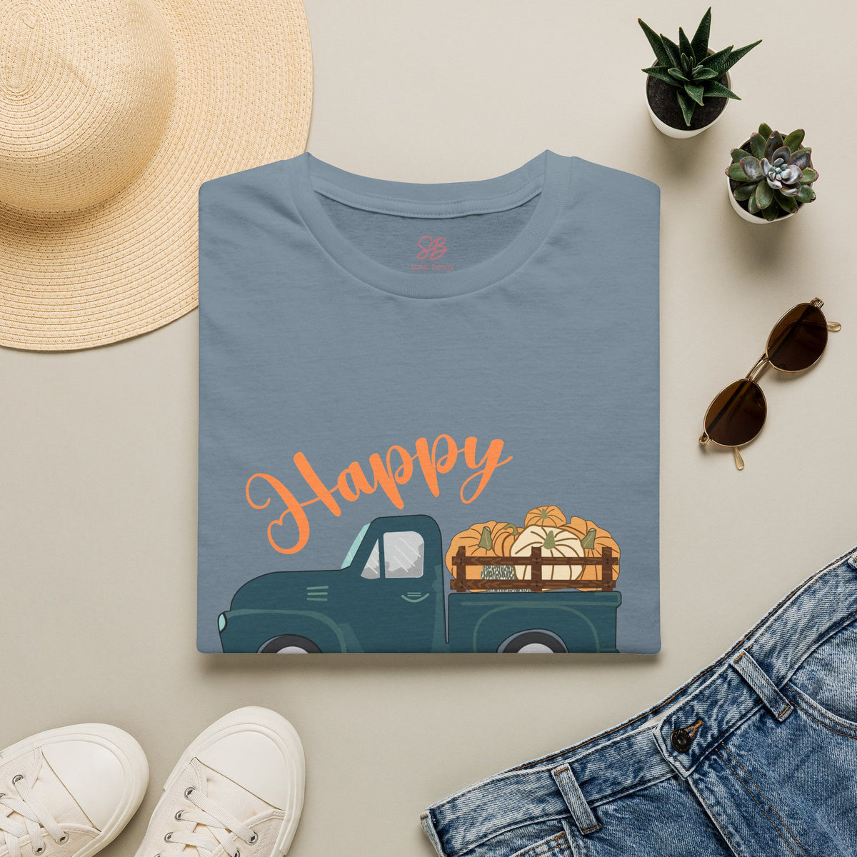 Happy Fall Vintage Truck  - T-Shirt