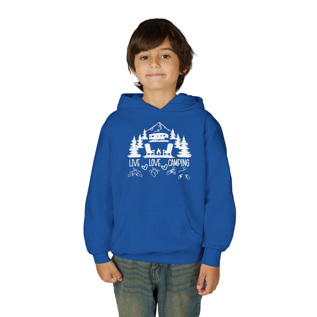 Live Love Camping in ASL (white ink) - Kid Hoodie