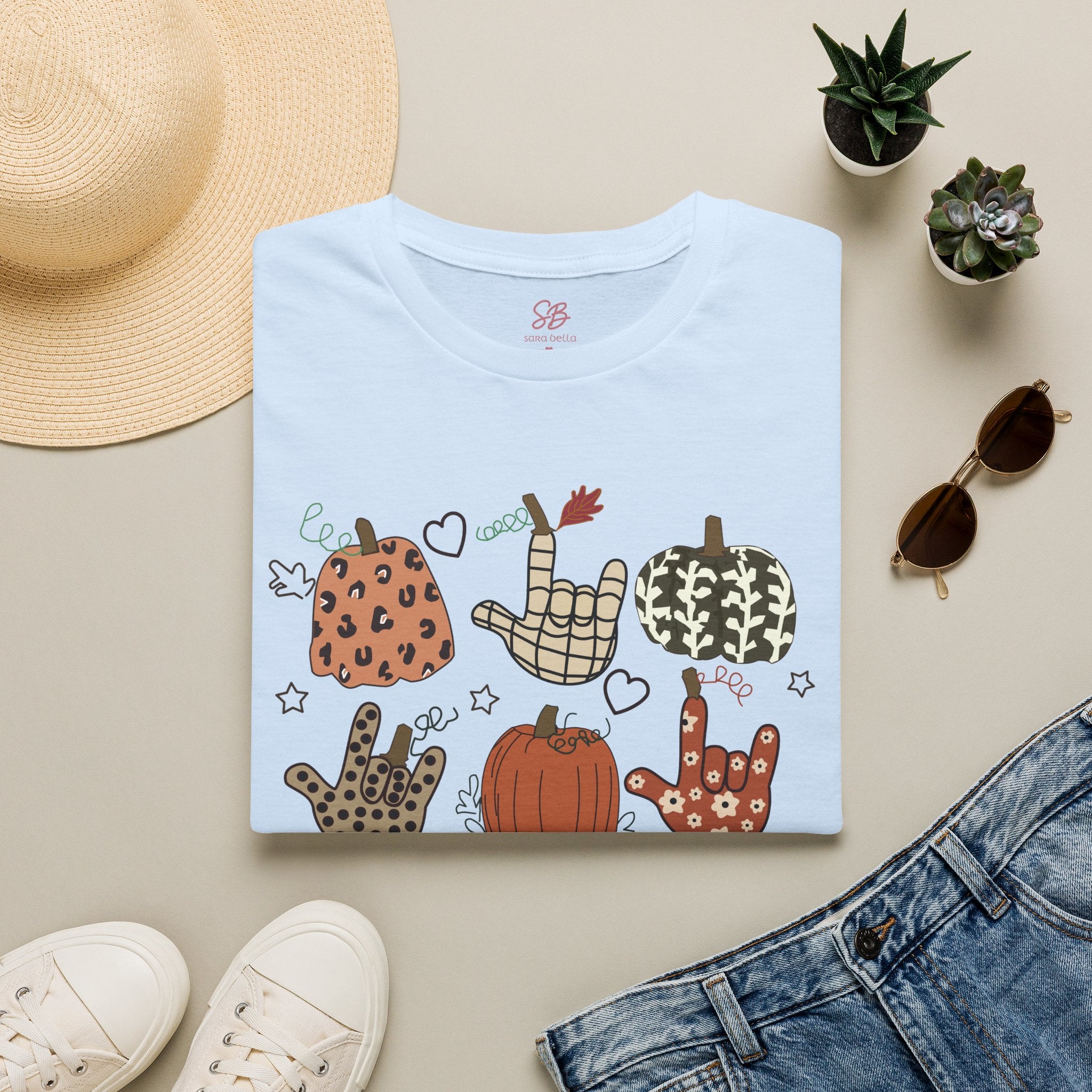 ASL Pumpkins Tic-Tac-Toe - T-Shirt