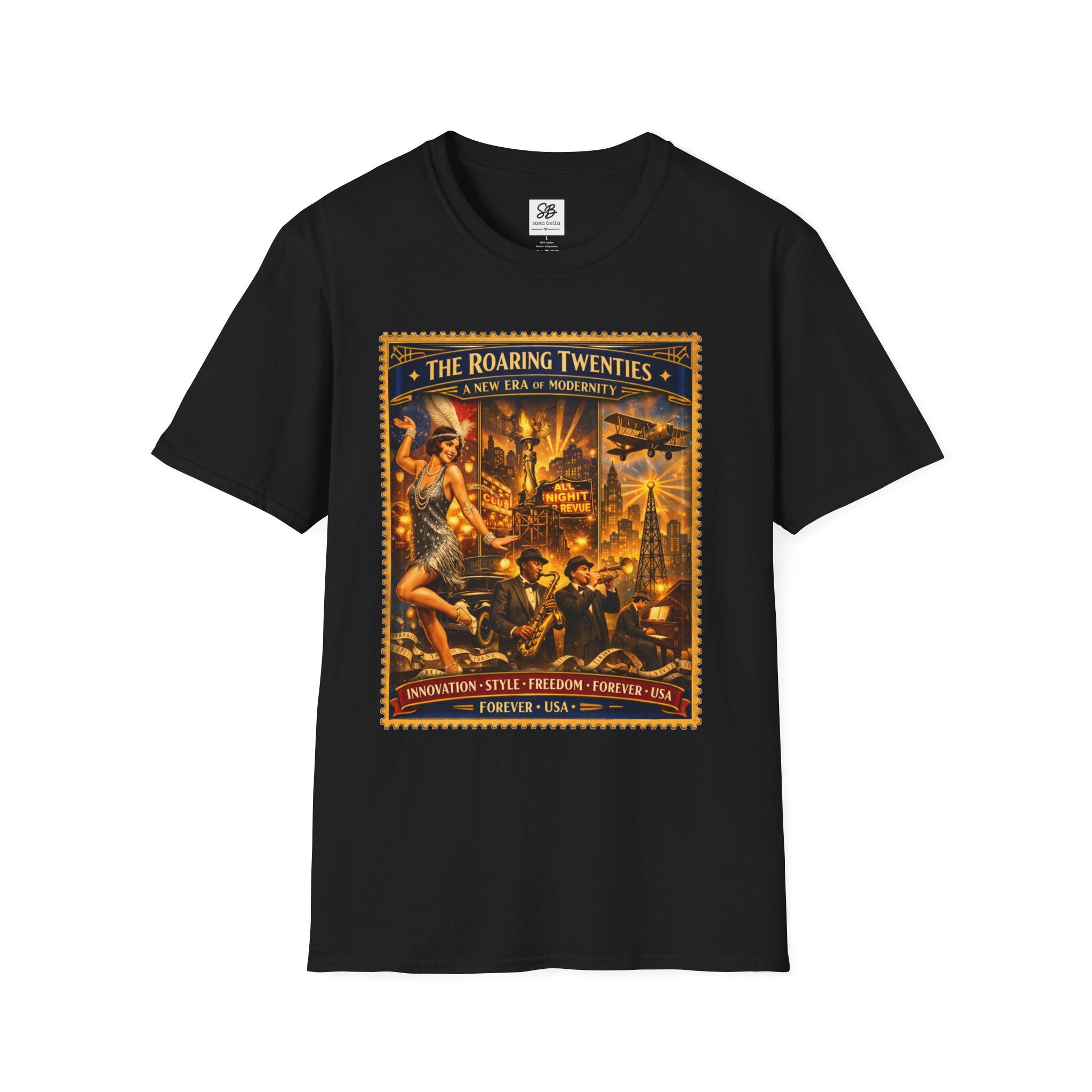 Roaring Twenties Vintage Stamp T-Shirt