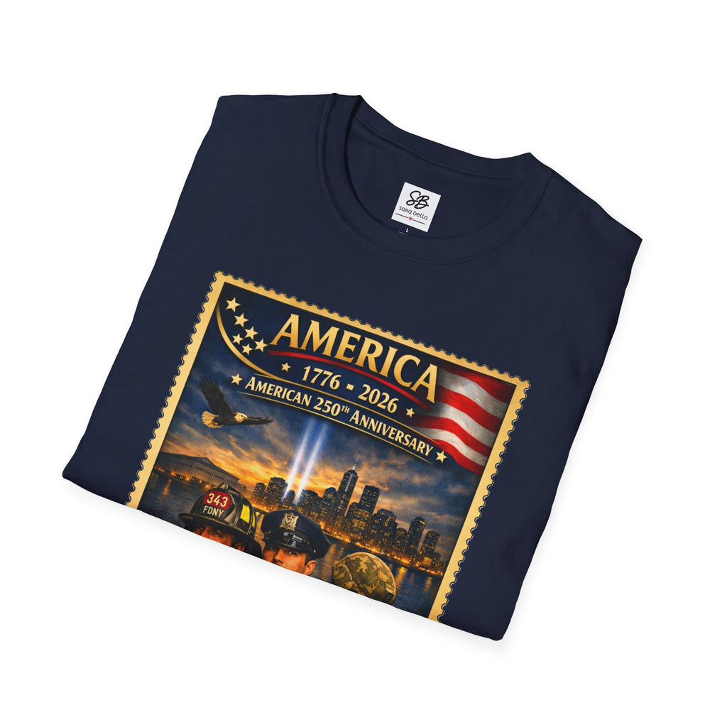 9/11 Remembrance"We Will Never Forget" Vintage Stamp T-Shirt