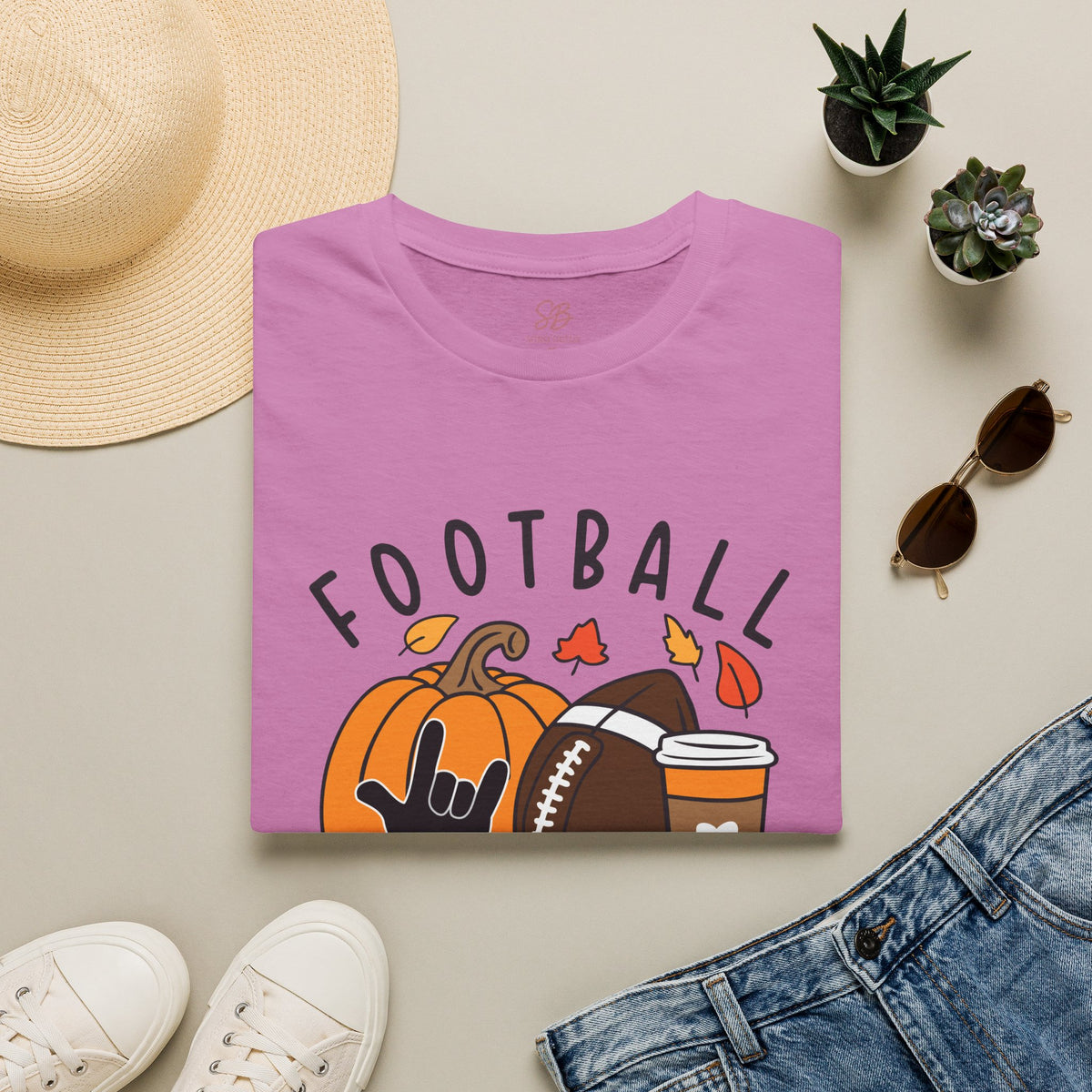 Football Is My Favorite Season  with I love you American Sign Language, ASL- T-Shirt