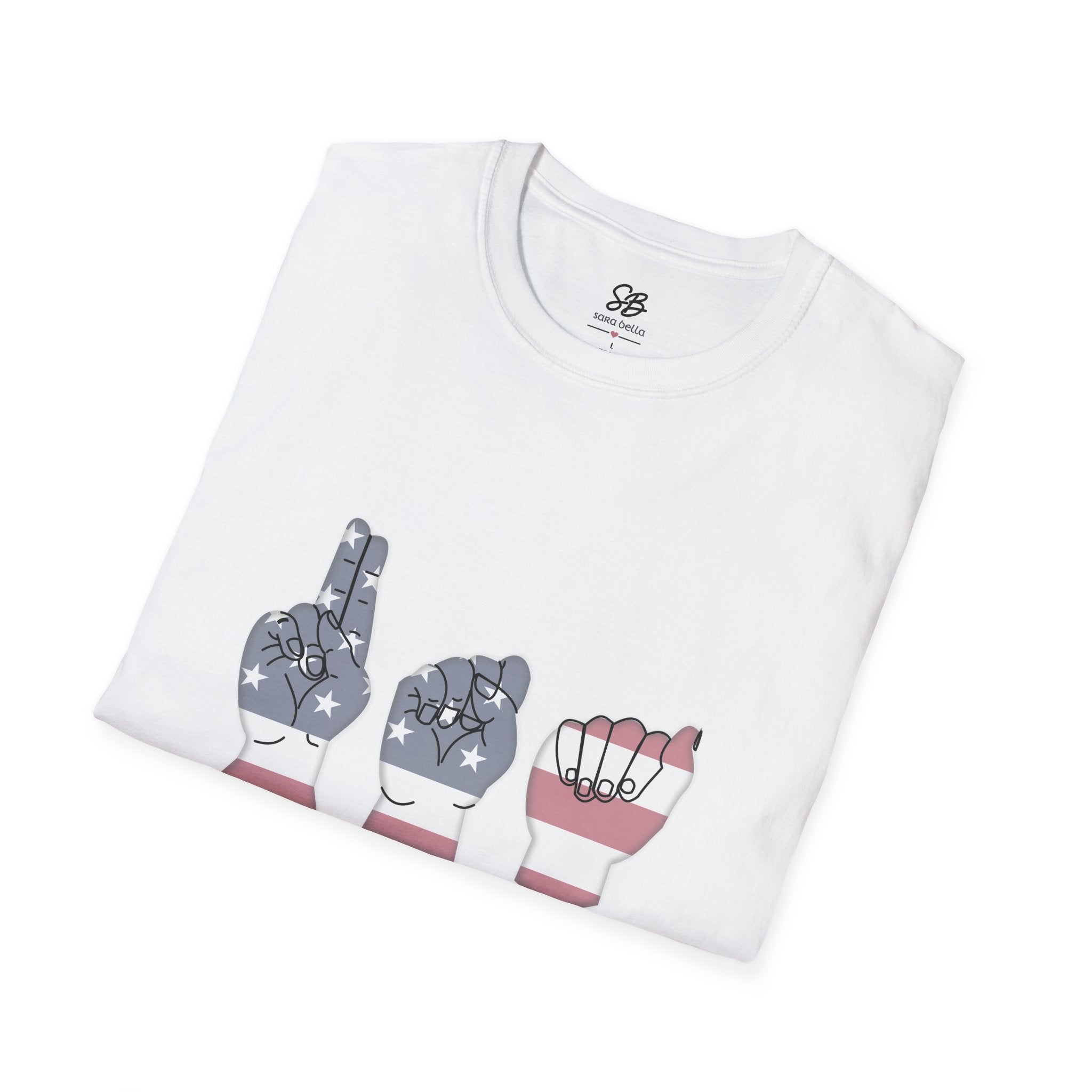 USA  fingers-spelled ASL (American Sign Language)  Shirt