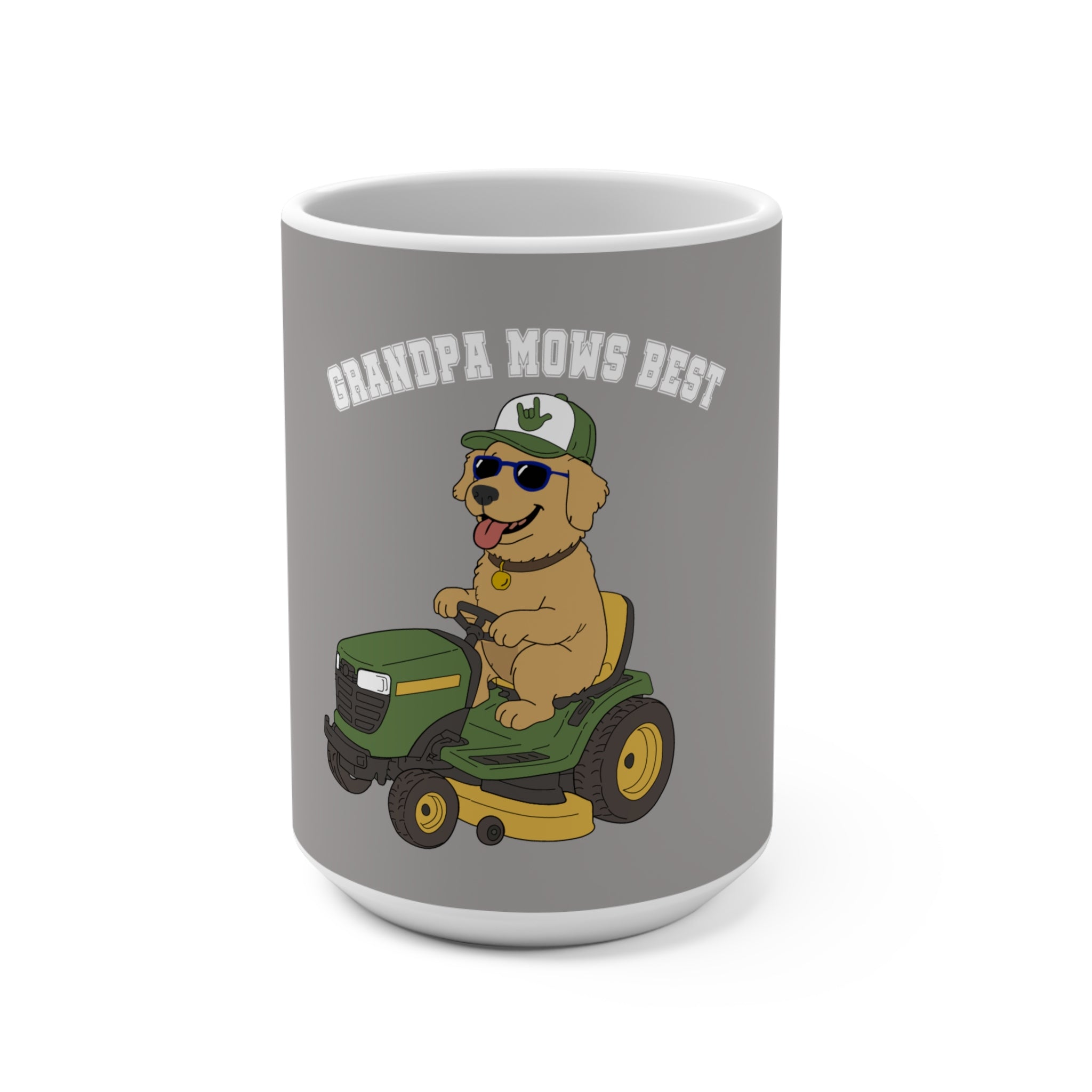 Grandpa Mows Best 15oz Mug