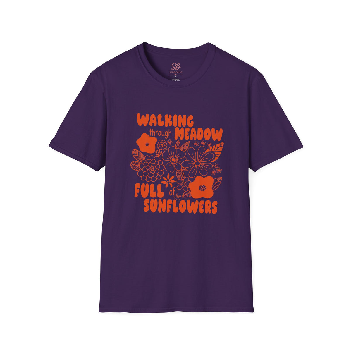 Walking Through Meadow Sunflowers - T-Shirt