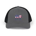 USA fingers-spelled ASL (America Sign Language) Embroidery on Trucker Cap  Snapback