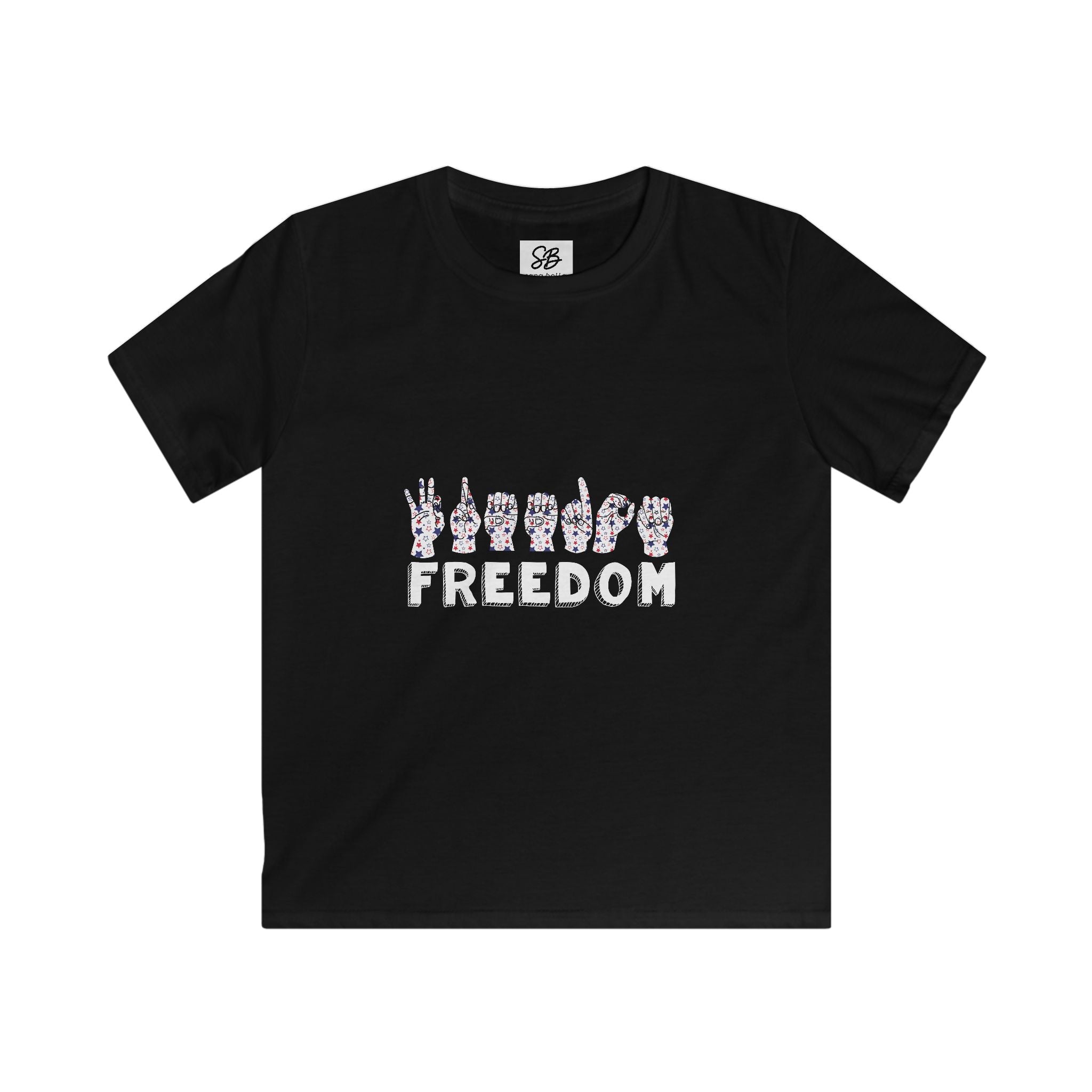 Kid Shirt - "Freedom" finger-spelled in ASL (America Sign Language) Shirt
