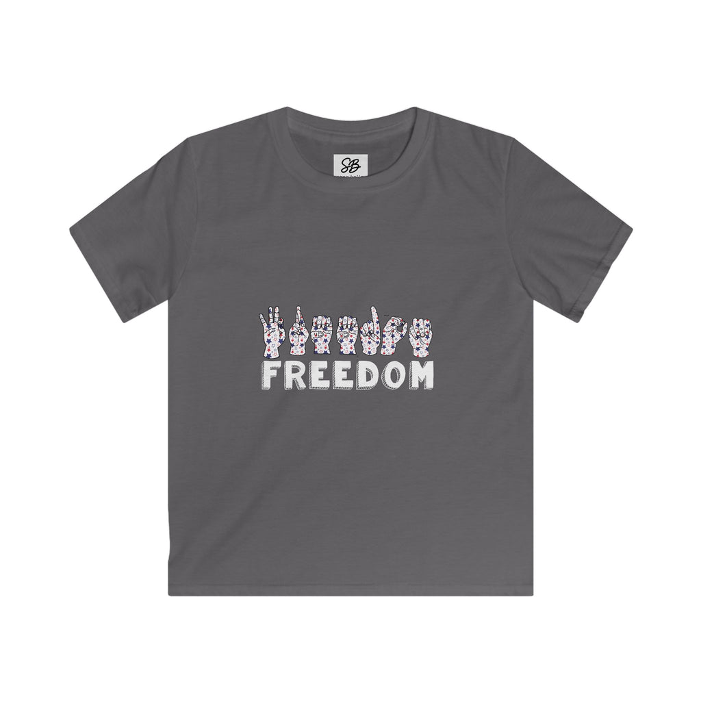 Kid Shirt - "Freedom" finger-spelled in ASL (America Sign Language) Shirt