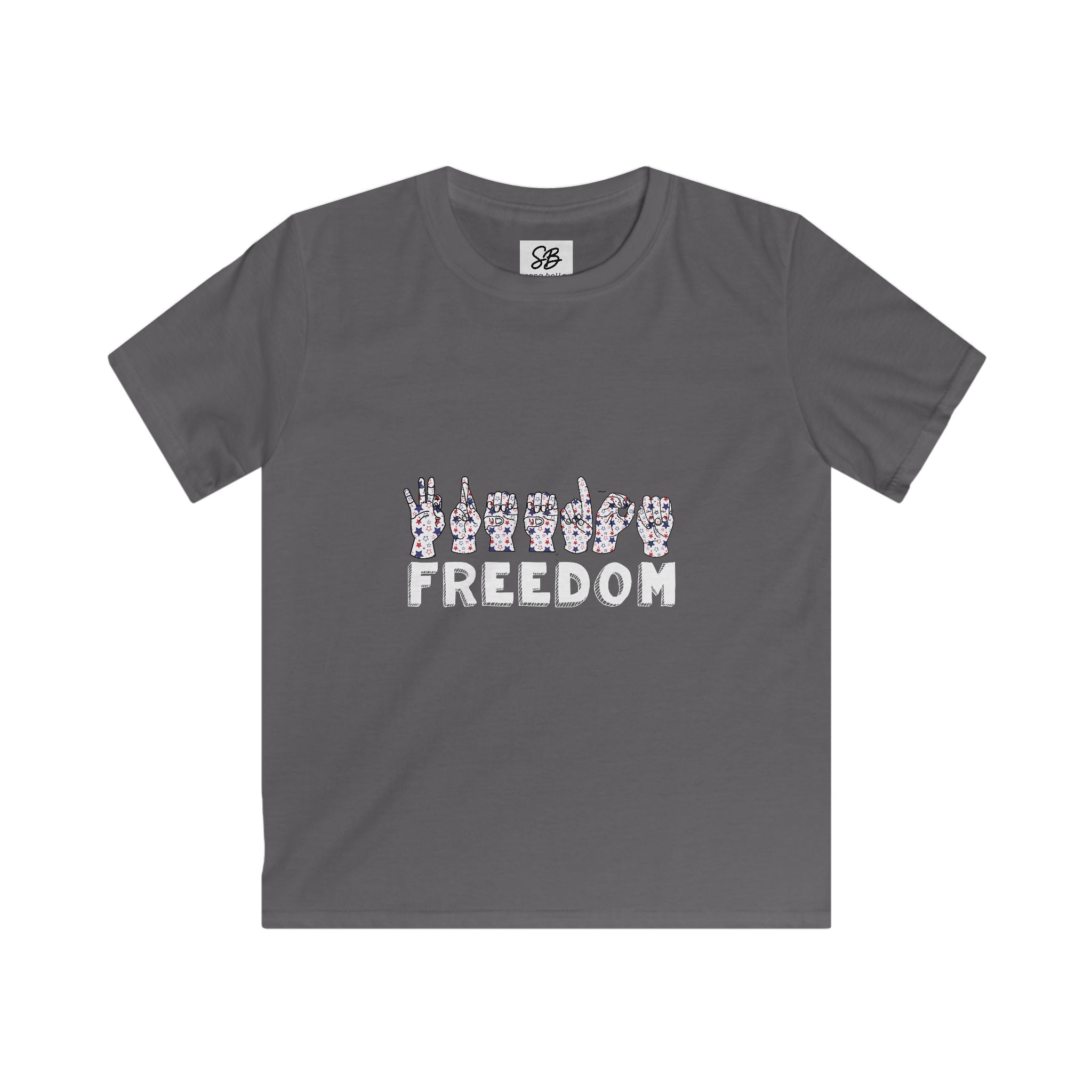 Kid Shirt - "Freedom" finger-spelled in ASL (America Sign Language) Shirt