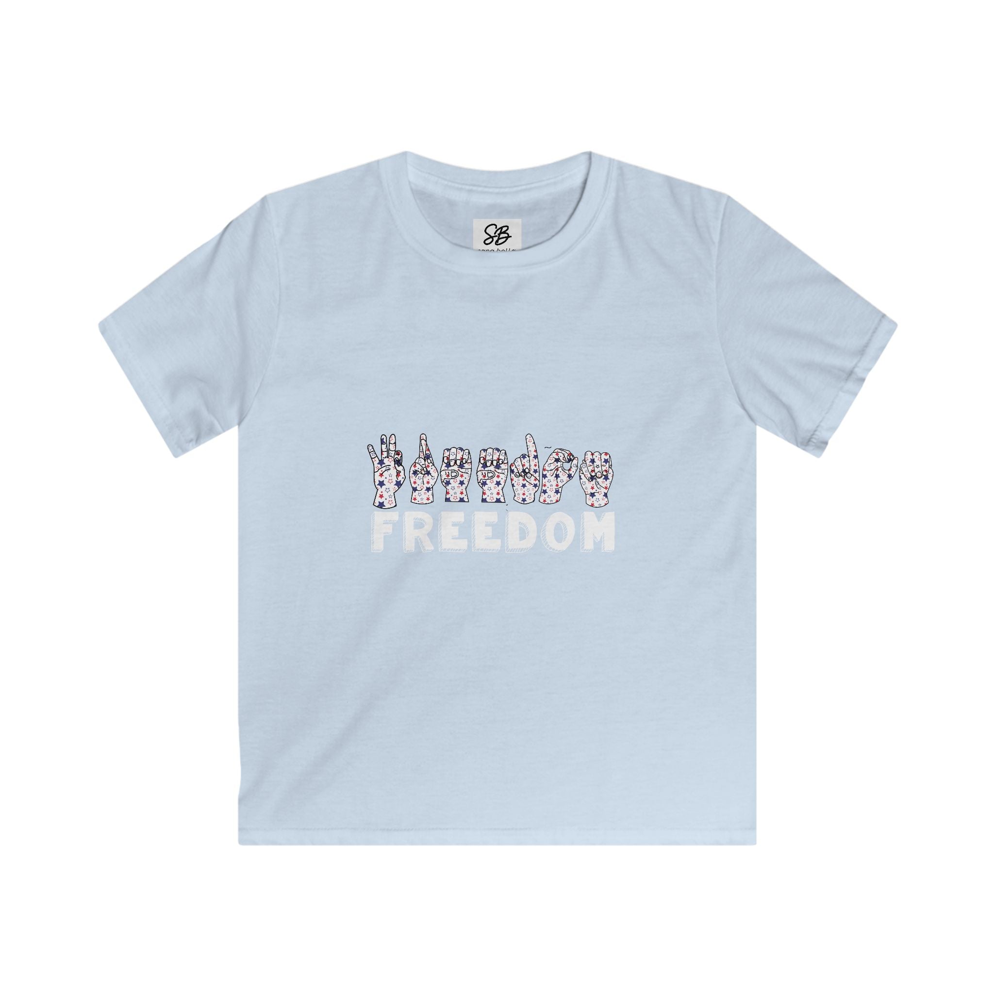 Kid Shirt - "Freedom" finger-spelled in ASL (America Sign Language) Shirt