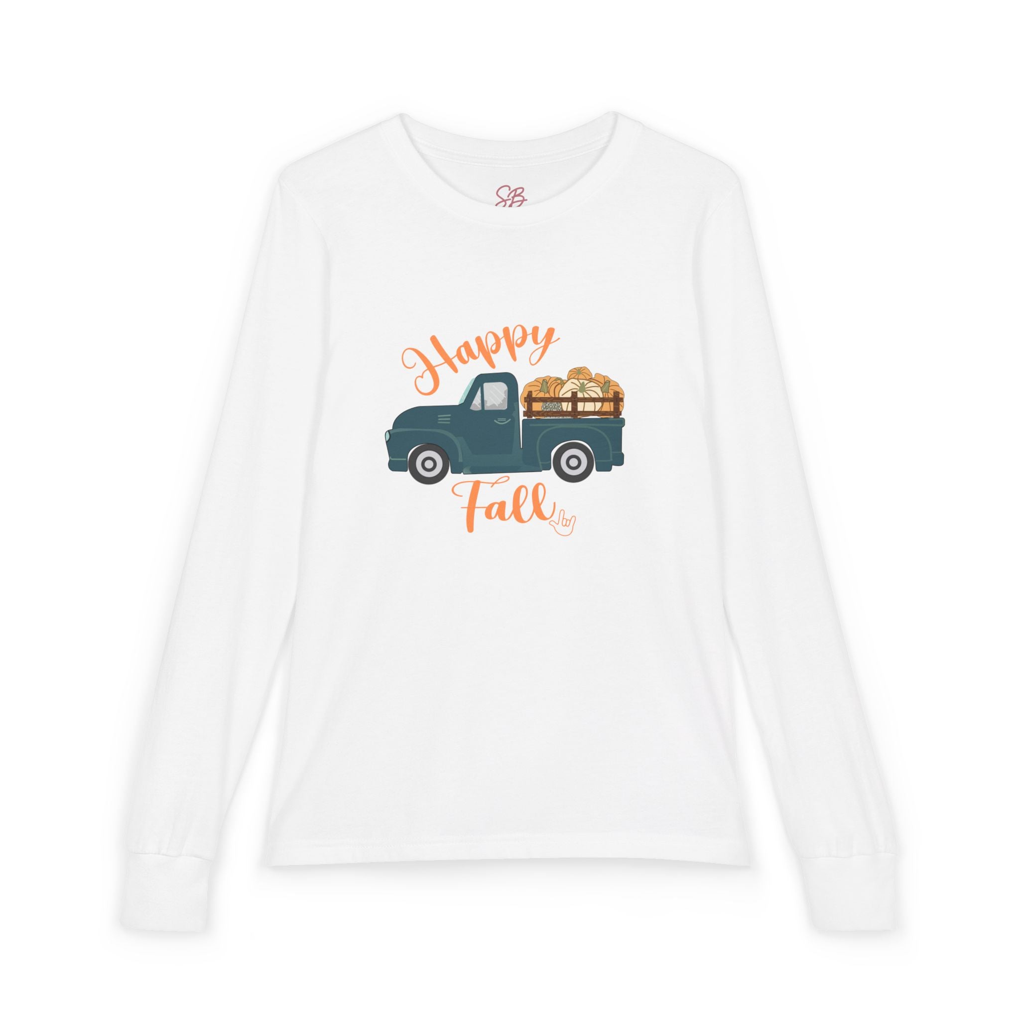 Happy Fall Vintage Truck - Kids Long Sleeve Shirt