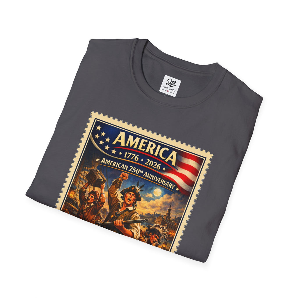 Boston Tea Party Vintage Stamp T-Shirt