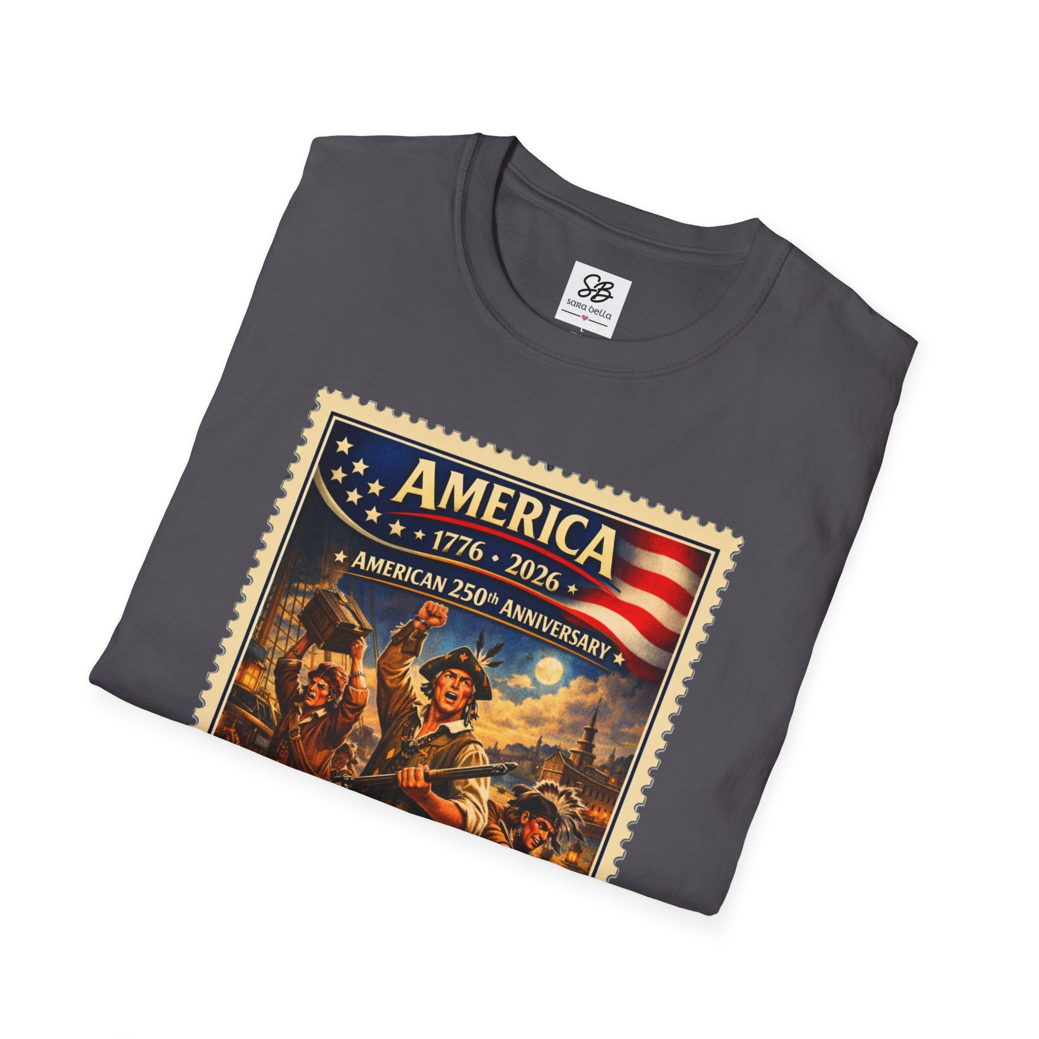 Boston Tea Party Vintage Stamp T-Shirt