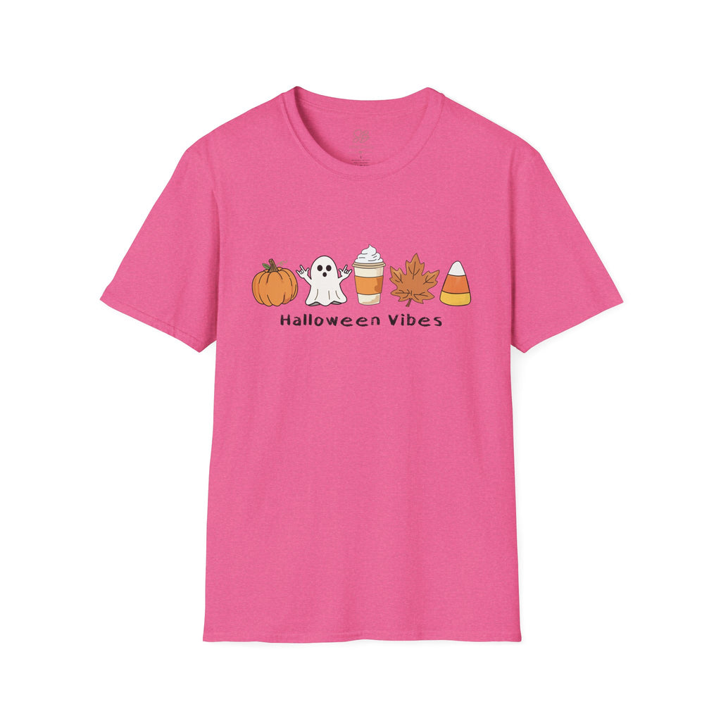 Halloween Vibes with Ghost saying "I love you" in ASL - T-Shirt