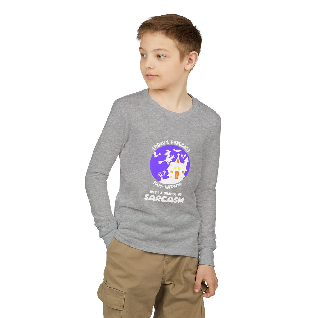 "Today's Forecast: 100% Witches - Kid Long Sleeve