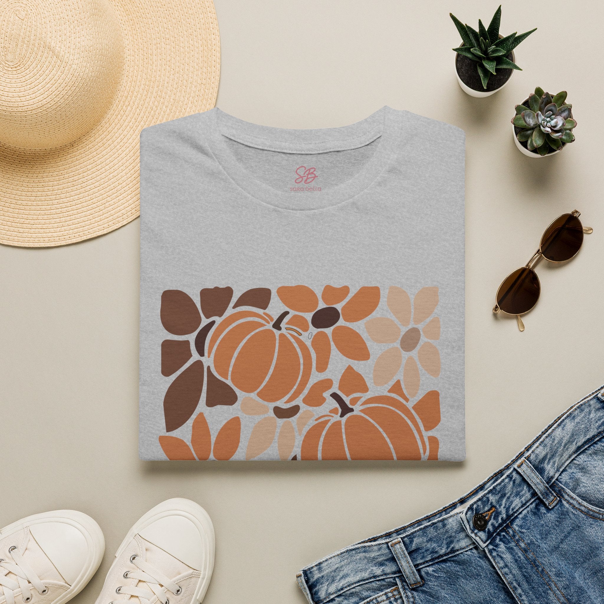 Fall Leaves & Pumpkins Hobo - T-Shirt