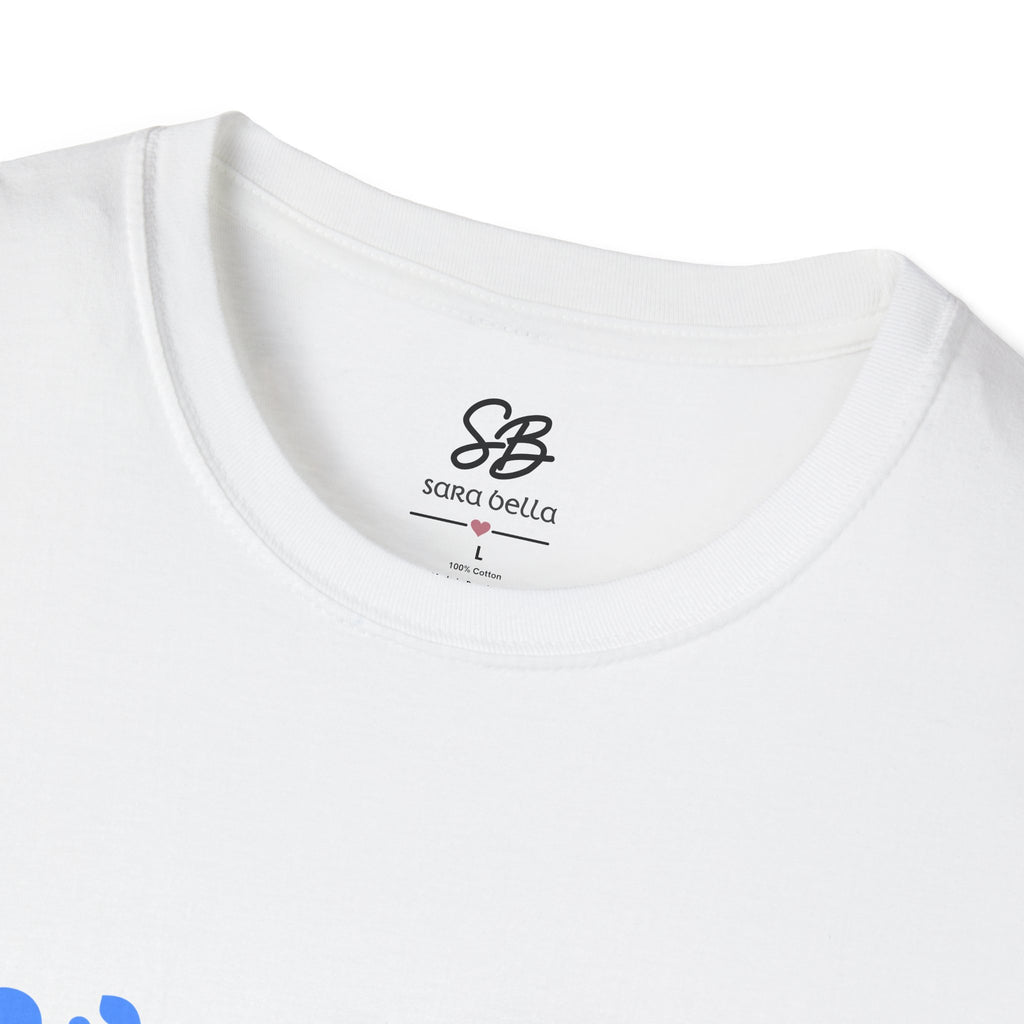 Grandma I Love You ASL Unisex White T-Shirt with Blue Design