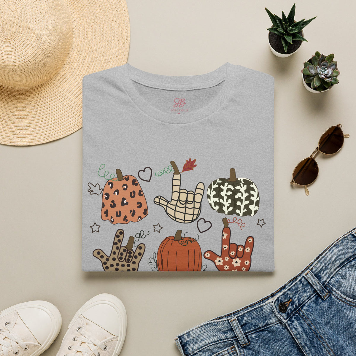 ASL Pumpkins Tic-Tac-Toe - T-Shirt