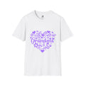 Grandma I Love You ASL Unisex White T-Shirt with Purple Design