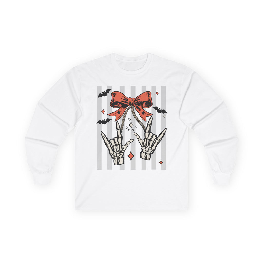 Spooky Skeleton Hands "I Love You" ASL - Long Sleeve Shirts