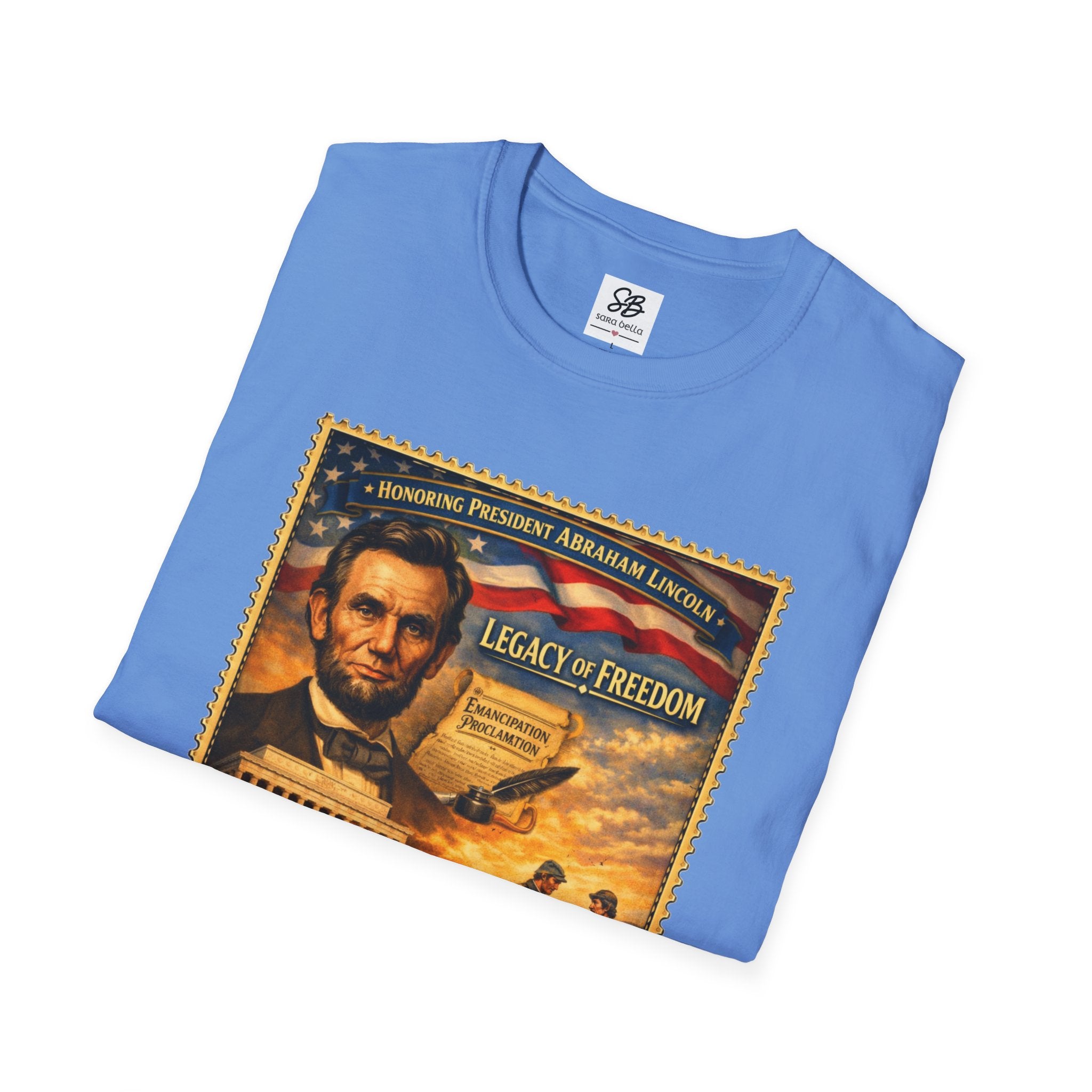 Abraham Lincoln 'Legacy of Freedom'  Vintage Stamp T‑Shirt