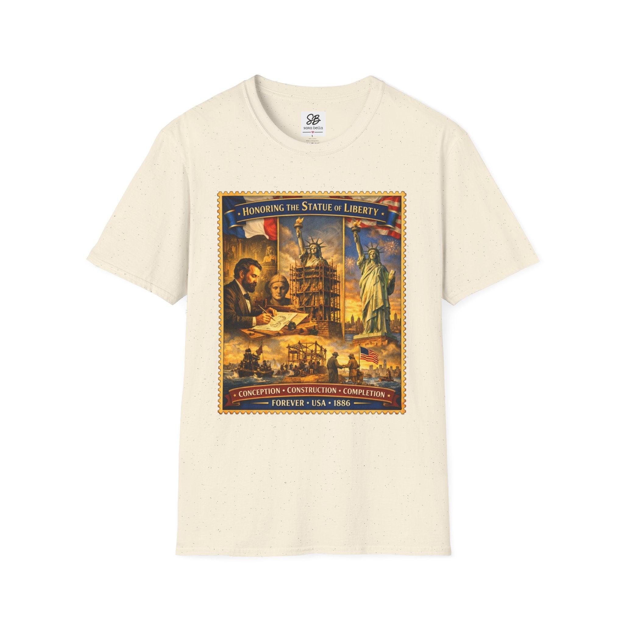 Statue of Liberty Tribute Vintage Stamp T-Shirt