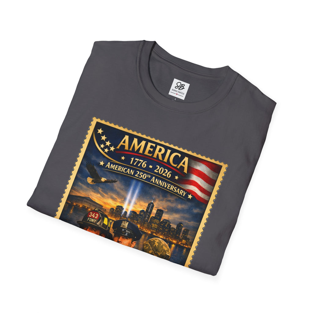 9/11 Remembrance"We Will Never Forget" Vintage Stamp T-Shirt