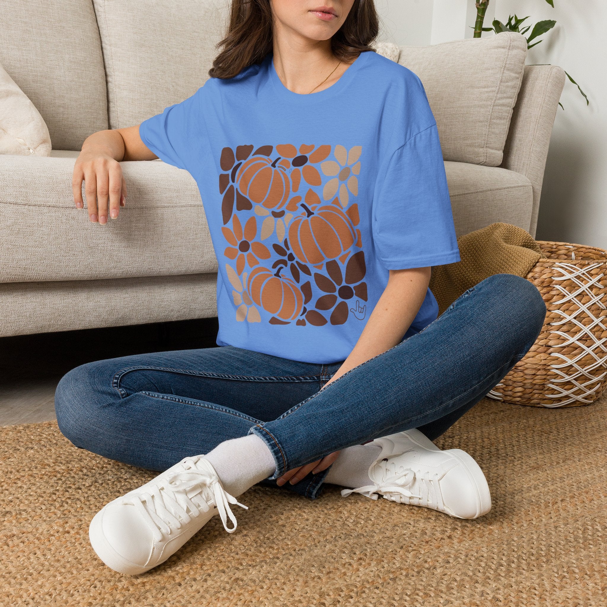 Fall Leaves & Pumpkins Hobo - T-Shirt