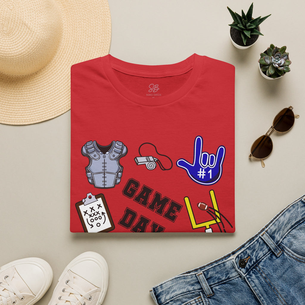 Game Day Football with I Love You ASL  - T-Shirt