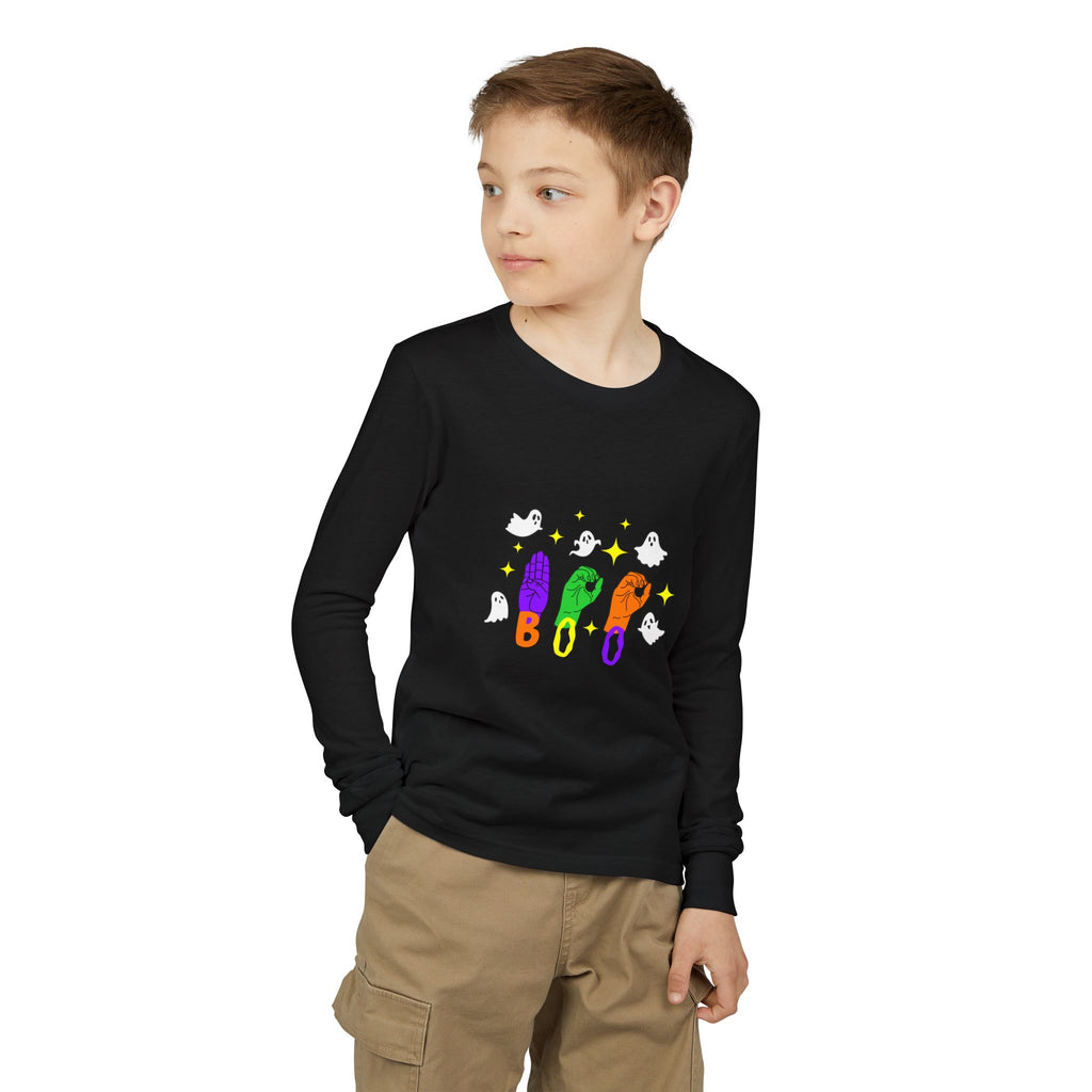 Ghosts Boo in ASL - Kid Long Sleeve Shirt